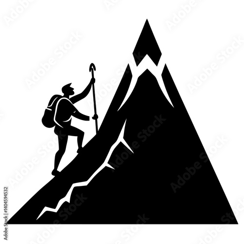 Mountain man vector silhouette collection
