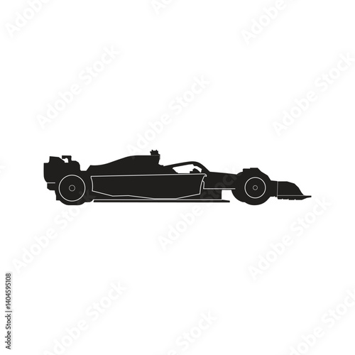 Racing car and formula race silhouette design vector template and illustration
