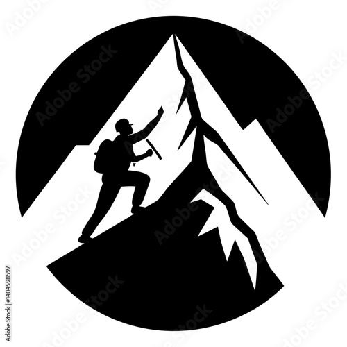 Mountain man vector silhouette collection