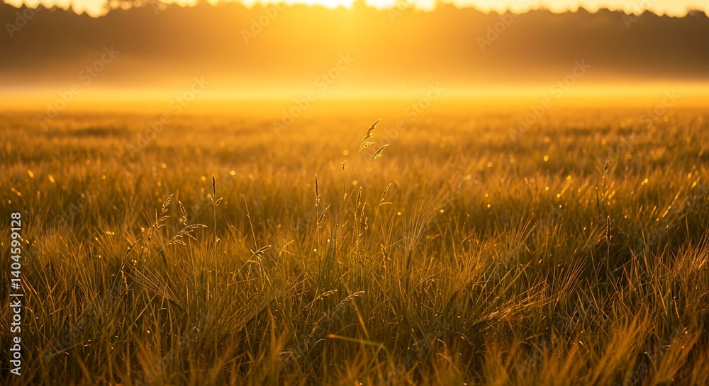 Fototapeta premium Golden Hour Embrace AI Generated