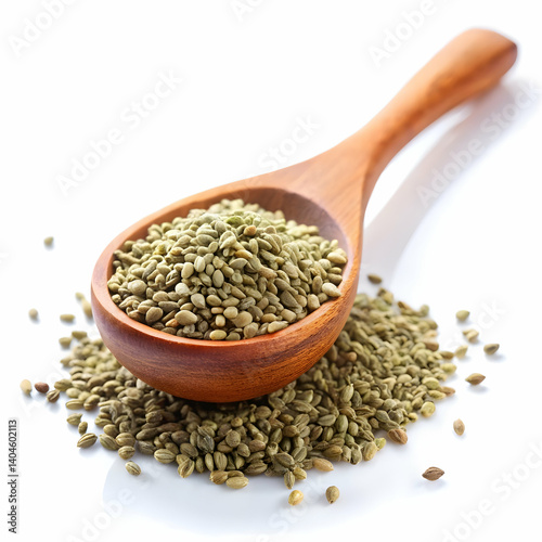 cumin seeds in a wooden spoon