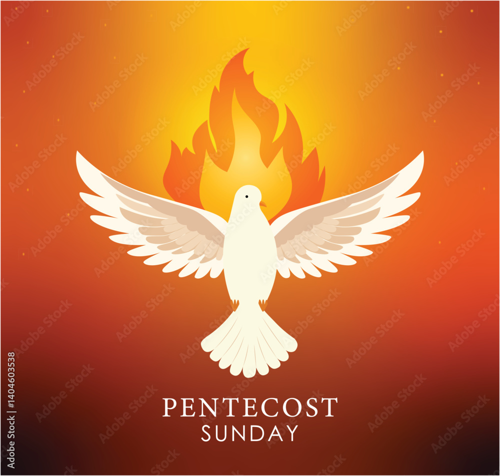 Fototapeta premium Pentecost Sunday A Celebration of the Holy Spirit