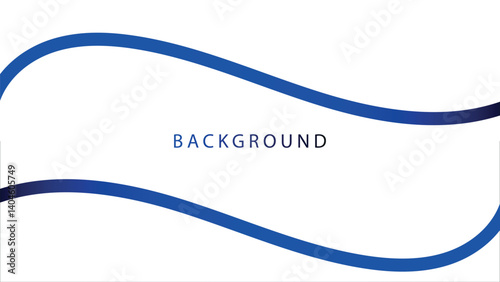This clean, modern abstract background features two overlapping, flowing blue lines that create a dynamic, wave-like effect.