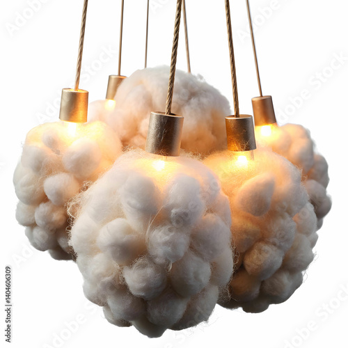 cotton wicks for lamp on white background