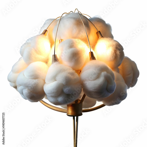 cotton wicks for lamp on white background
