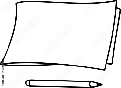 Blank paper and pencil for creative ideas and notes.