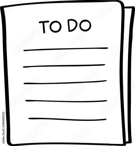 To-do list on a blank page, emphasizing organization and planning.