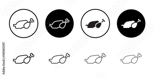 Chicken icon Flat line symbol