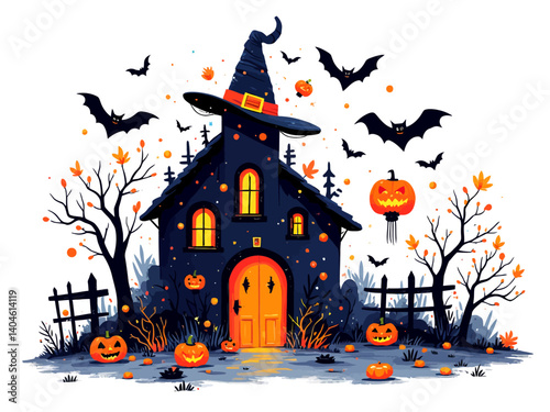 halloween theme formaing year 2026 white background