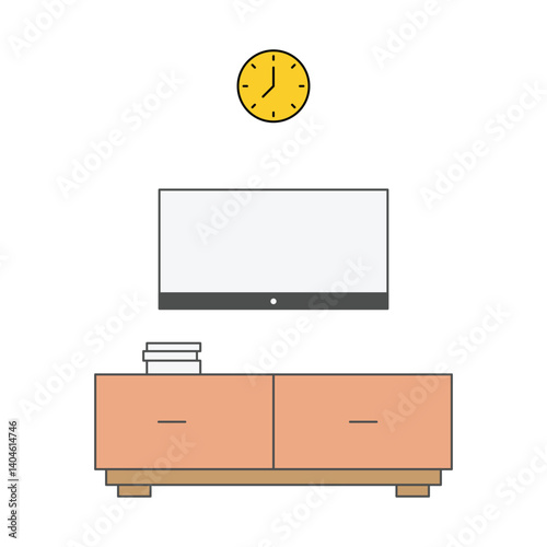 set of furniture vector illustration