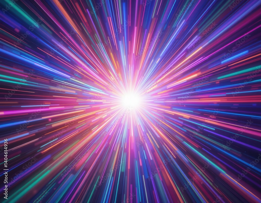 Fototapeta premium bright vibrant background with intense lens flare effects - dazzling colorful streaks and patterns evoking energy and sunlight drama
