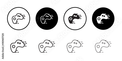 Game turbo icon Flat line symbol