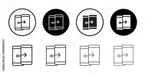 Phone clone icon Flat line symbol