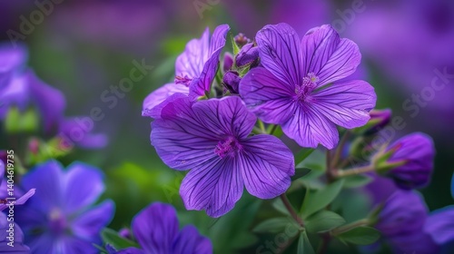 Close-up of Purple Flowers