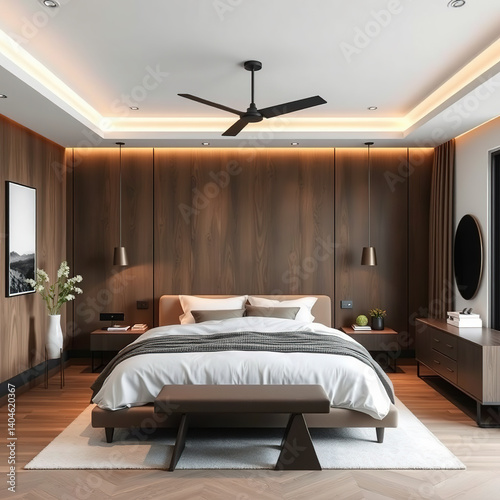 modern luxury bedroom interior