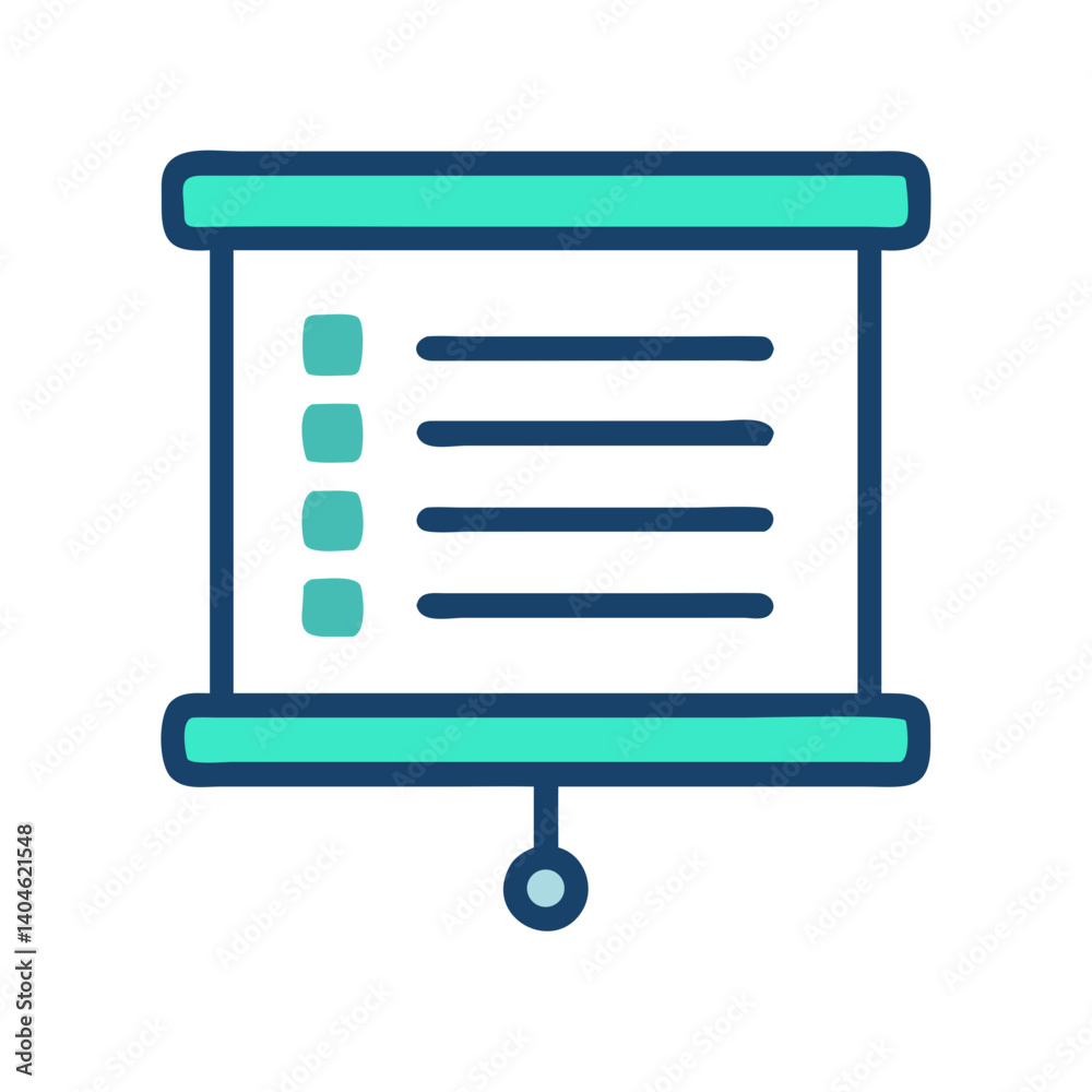 Presentation Slide with List Icon Design Presentation Slide with List Icon Design