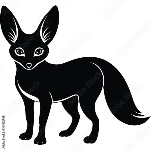 fennec fox vector silhouette single collection