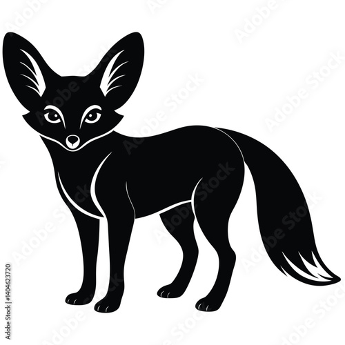 fennec fox vector silhouette single collection