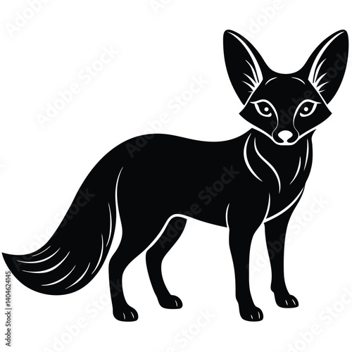 fennec fox vector silhouette single collection