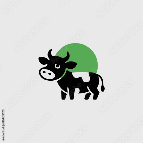 black and white cow