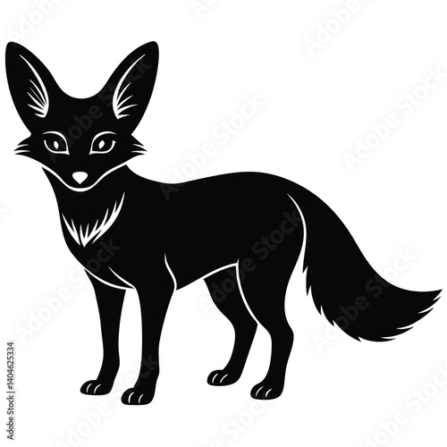 fennec fox vector silhouette single collection