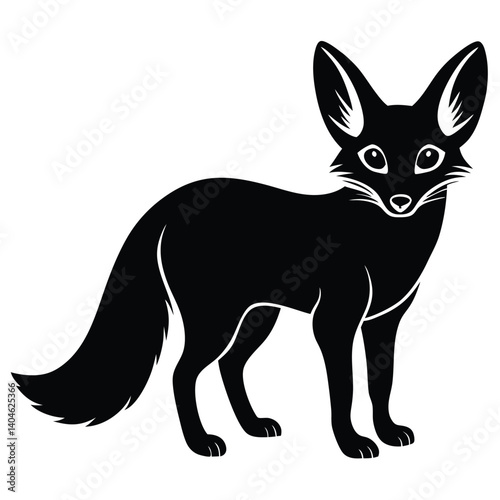 fennec fox vector silhouette single collection