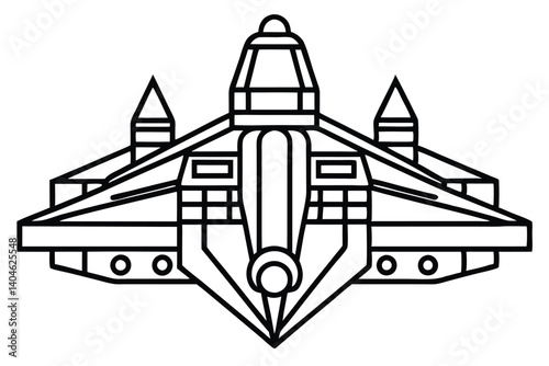 forcehaul elite line art sci fi hauler graphic