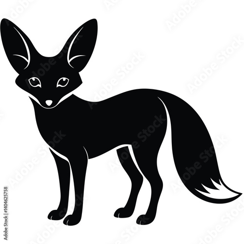 fennec fox vector silhouette single collection