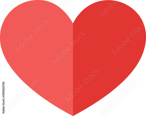 red heart isolated on white