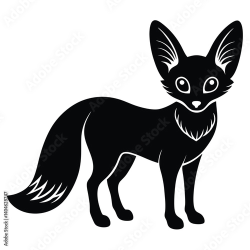 fennec fox vector silhouette single collection