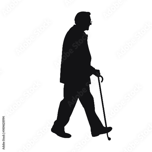  Elderly man silhouette