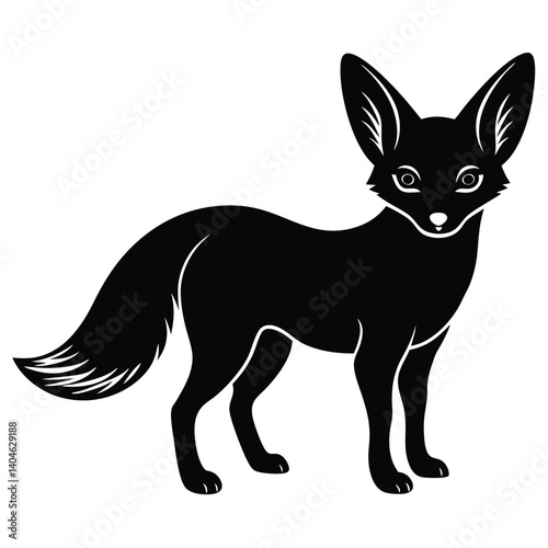 fennec fox vector silhouette single collection