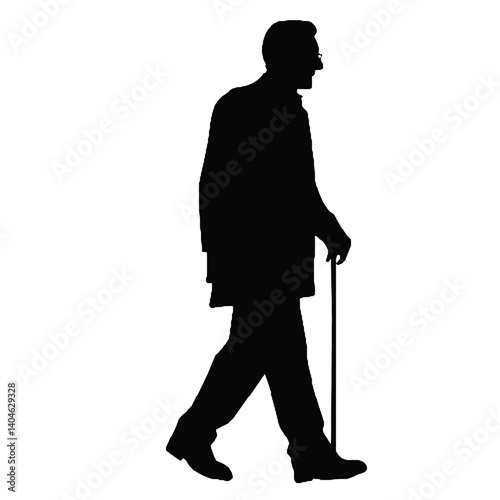  Elderly man silhouette