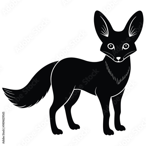 fennec fox vector silhouette single collection