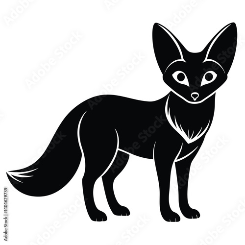 fennec fox vector silhouette single collection