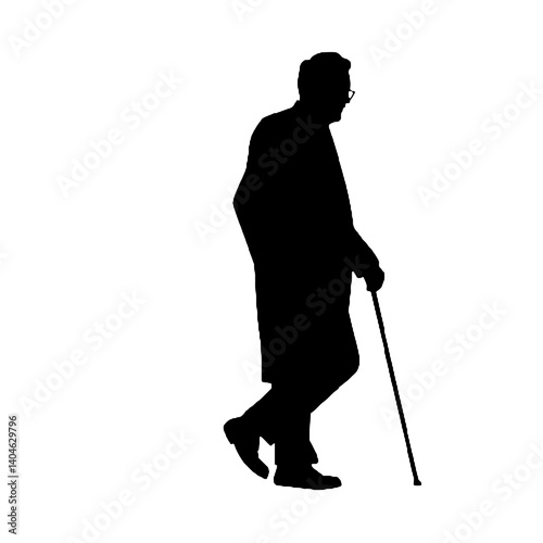  Elderly man silhouette