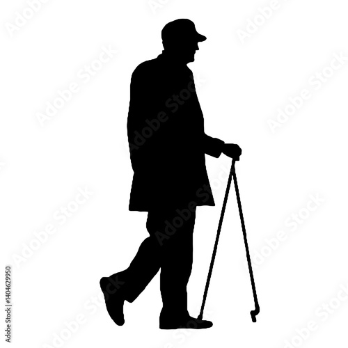  Elderly man silhouette