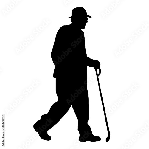  Elderly man silhouette