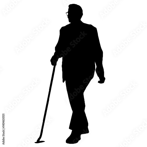  Elderly man silhouette
