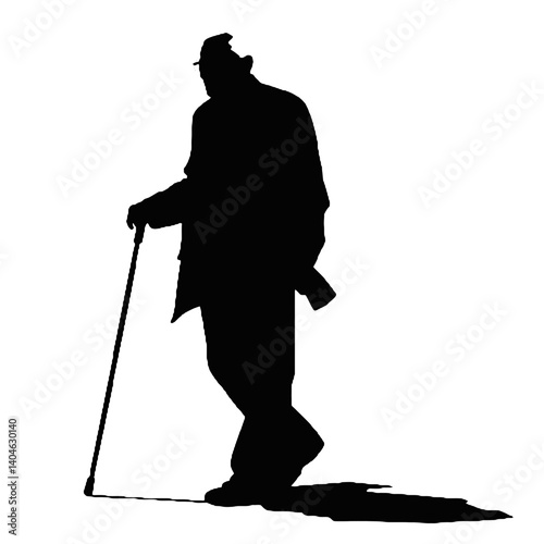  Elderly man silhouette