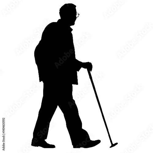  Elderly man silhouette