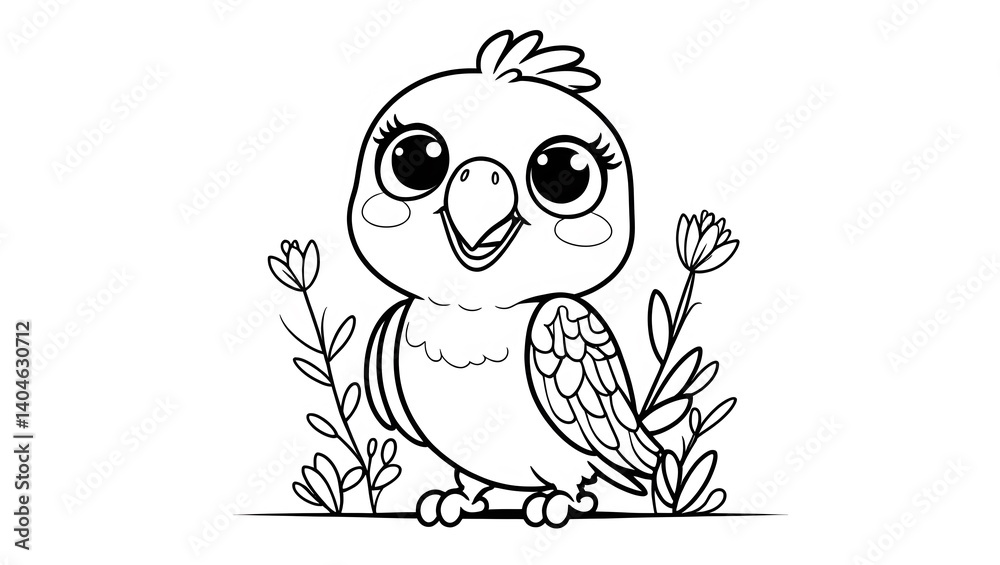 Fototapeta premium vector illustration of a bird