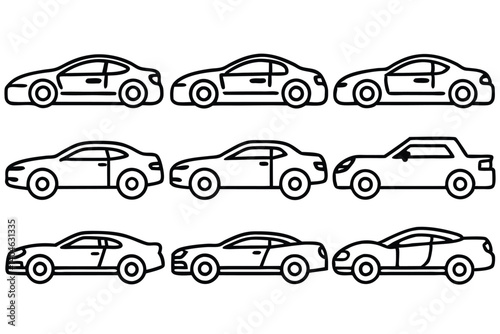 forcelifter rx7 line art classic tuner car outline