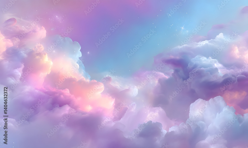 Pastel Dreamy Sky Cloudscape Soft Pink Purple Blue Fantasy Background Illustration Digital Art Design Pretty Peaceful Serene Pastel Dreamy Sky Cloudscape Soft Pink Purple Blue Fantasy Background Illustration Digital Art Design Pretty Peaceful Serene
