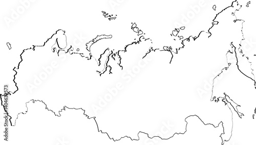 Russia Map And Flag Vector Photo