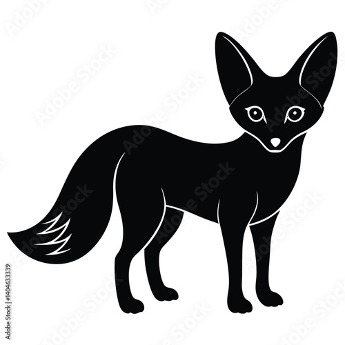 fennec fox vector silhouette single collection