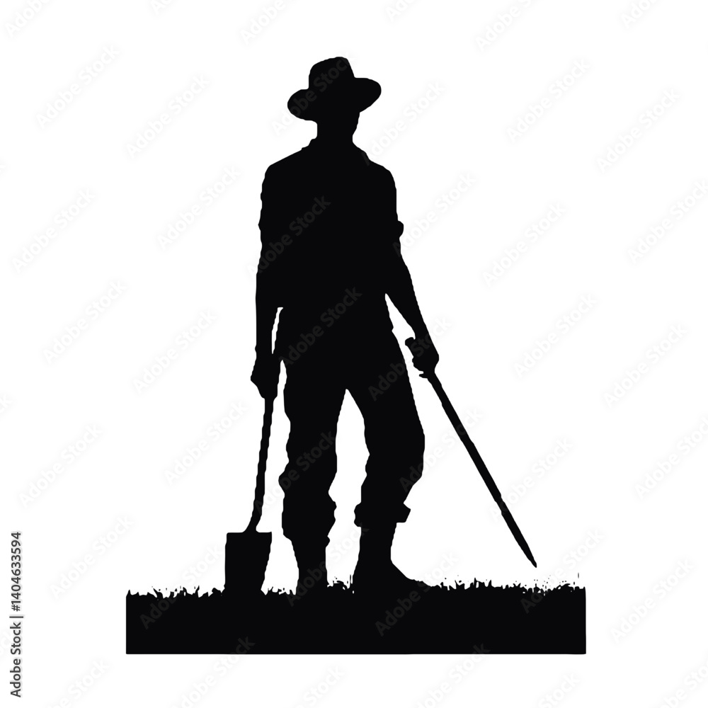 Silhuetas de agricultores Agricultor SVG EPS PNG