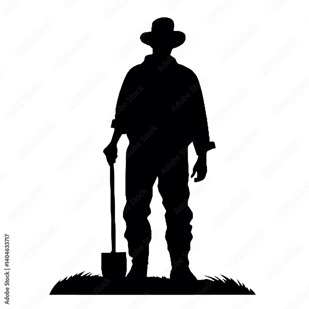 Silhuetas de agricultores Agricultor SVG EPS PNG
