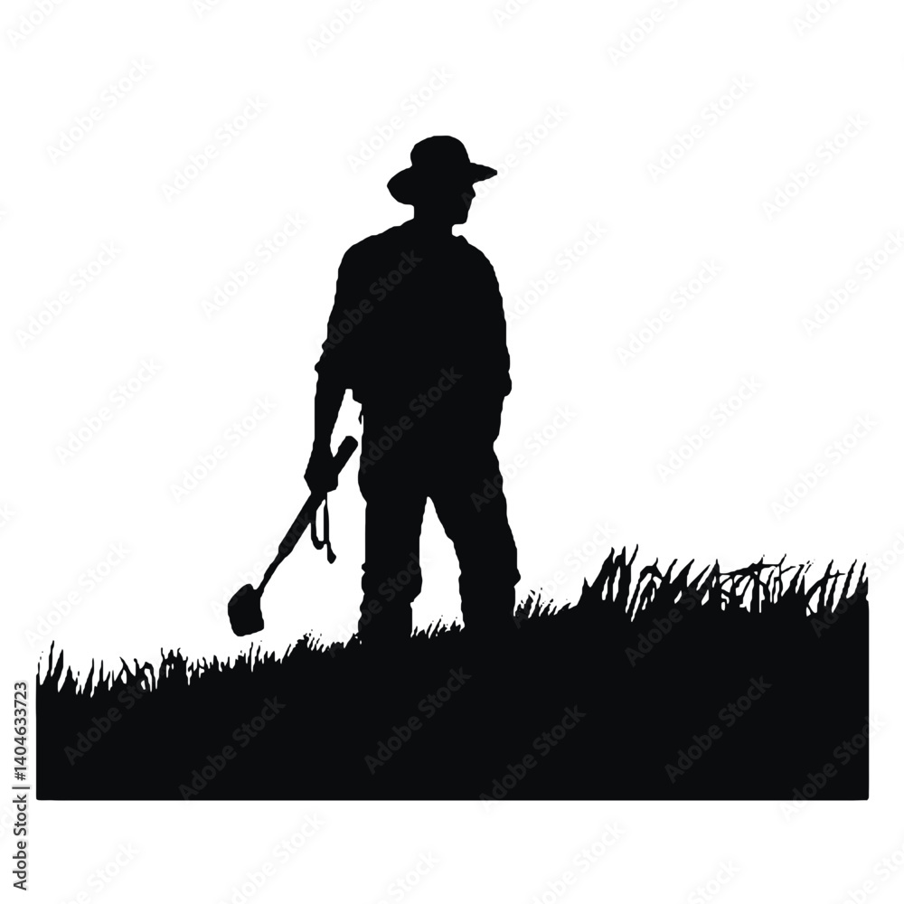 Silhuetas de agricultores Agricultor SVG EPS PNG