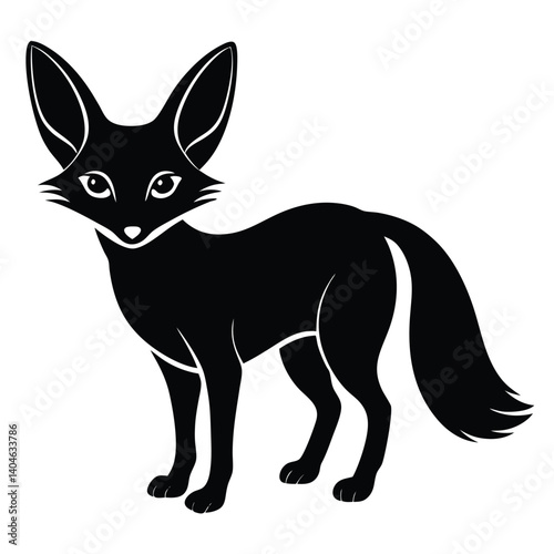 fennec fox vector silhouette single collection